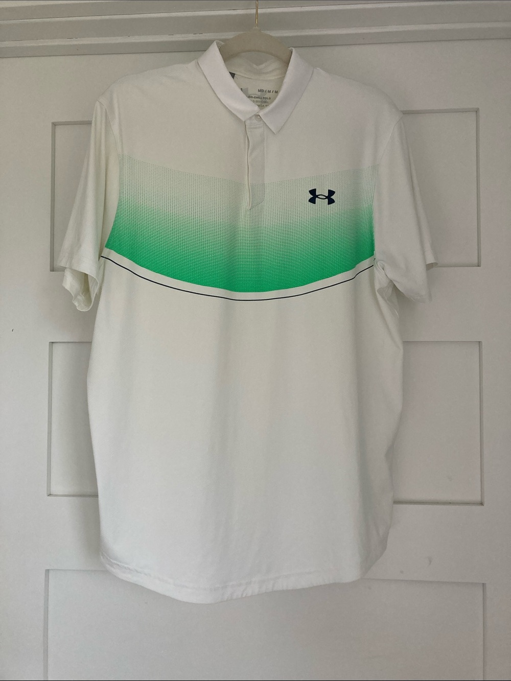 Under Armour Drive Chill Polo Shirt Men’s Medium ISO-CHILL Polo Loose Golf White